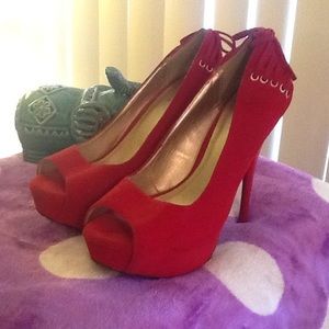Red Corset Heels